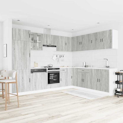 Set Mobili da Cucina 14 pz Porto Grigio Sonoma in Truciolato | homemem39