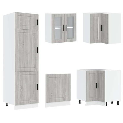 Set Mobili da Cucina 14 pz Porto Grigio Sonoma in Truciolato | homemem39