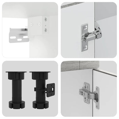 Set Mobili da Cucina 14 pz Porto Grigio Sonoma in Truciolato - homemem39