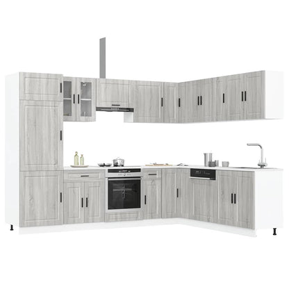 Set Mobili da Cucina 14 pz Porto Grigio Sonoma in Truciolato - homemem39