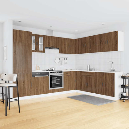 Set Mobili da Cucina 14 pz Porto Rovere Marrone in Truciolato | homemem39