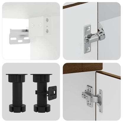 Set Mobili da Cucina 14 pz Porto Rovere Marrone in Truciolato | homemem39