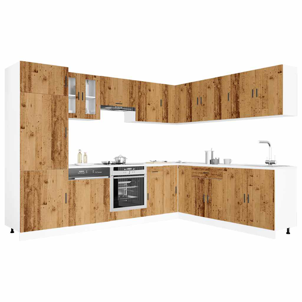 Set Mobili da Cucina 14 pz Porto Legno Antico in Truciolato