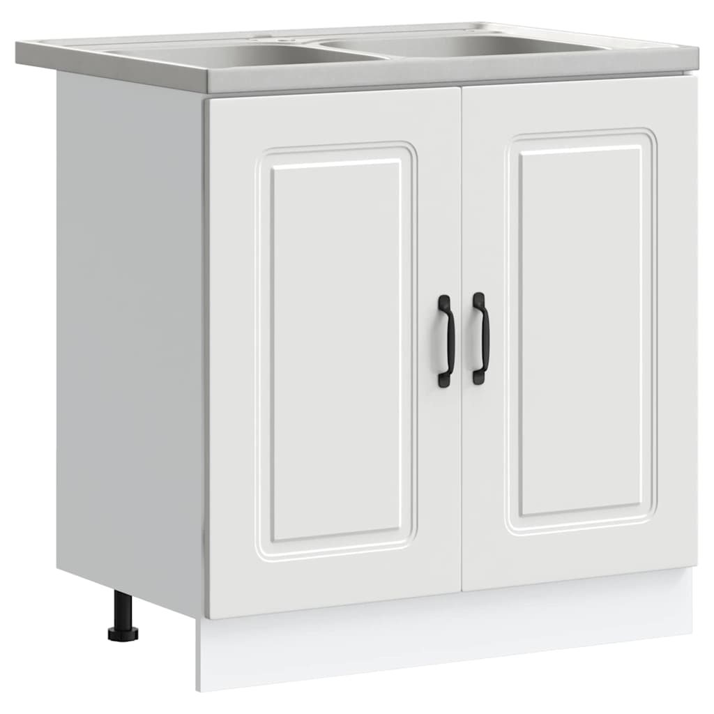 Mobile da cucina con porta Kalmar Bianco 80 x 46 x 81,5 cm | homemem39