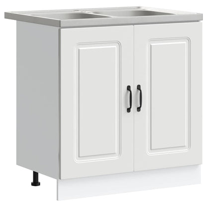 Mobile da cucina con porta Kalmar Bianco 80 x 46 x 81,5 cm | homemem39