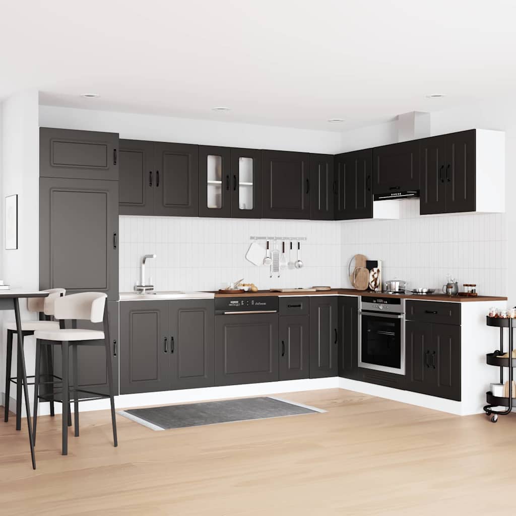 Mobile da cucina con porta Kalmar Nero 80 x 46 x 81,5 cm | homemem39