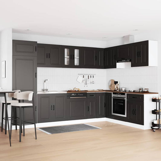 Mobile da cucina con porta Kalmar Nero 80 x 46 x 81,5 cm | homemem39