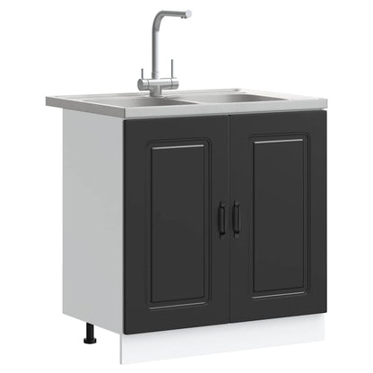 Mobile da cucina con porta Kalmar Nero 80 x 46 x 81,5 cm | homemem39