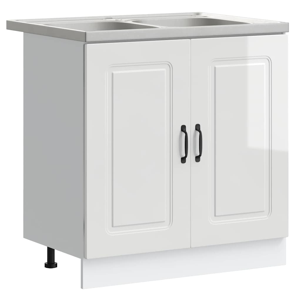 Mobile da cucina Kalmar Bianco Lucido 80 x 46 x 81,5 cm | homemem39