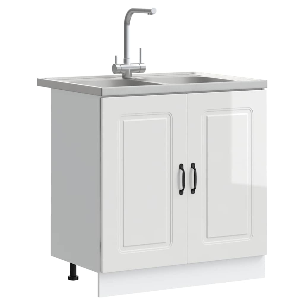 Mobile da cucina Kalmar Bianco Lucido 80 x 46 x 81,5 cm | homemem39