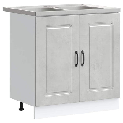Mobile da cucina Kalmar Grigio cemento 80 x 46 x 81,5 cm | homemem39