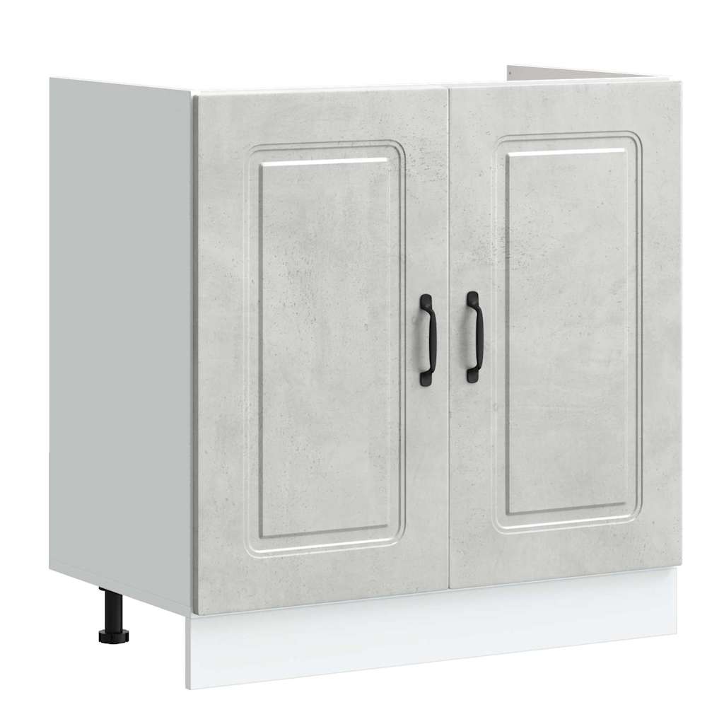 Mobile da cucina Kalmar Grigio cemento 80 x 46 x 81,5 cm | homemem39