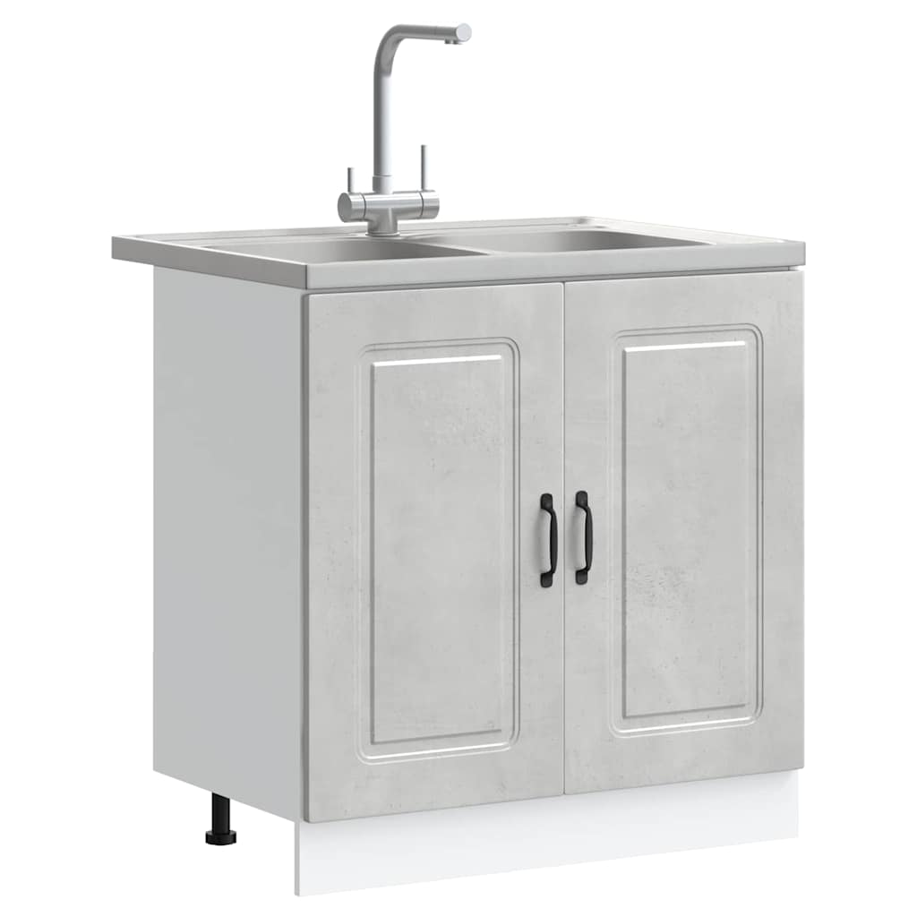 Mobile da cucina Kalmar Grigio cemento 80 x 46 x 81,5 cm | homemem39