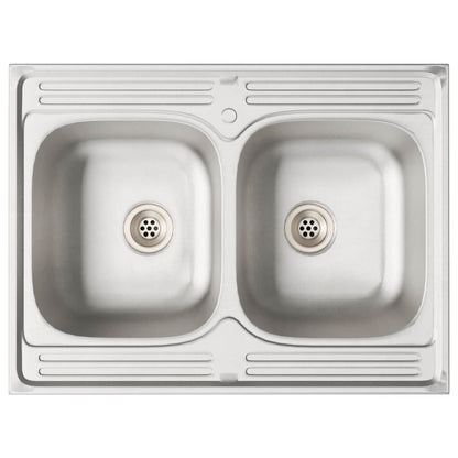 Mobiletto per lavabo Lucca 2 pcs Bianco Legno multistrato | homemem39