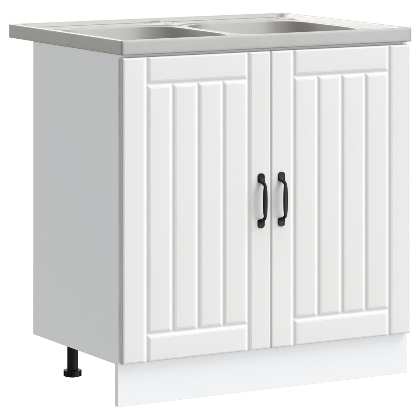 Mobiletto per lavabo Lucca 2 pcs Bianco Legno multistrato | homemem39