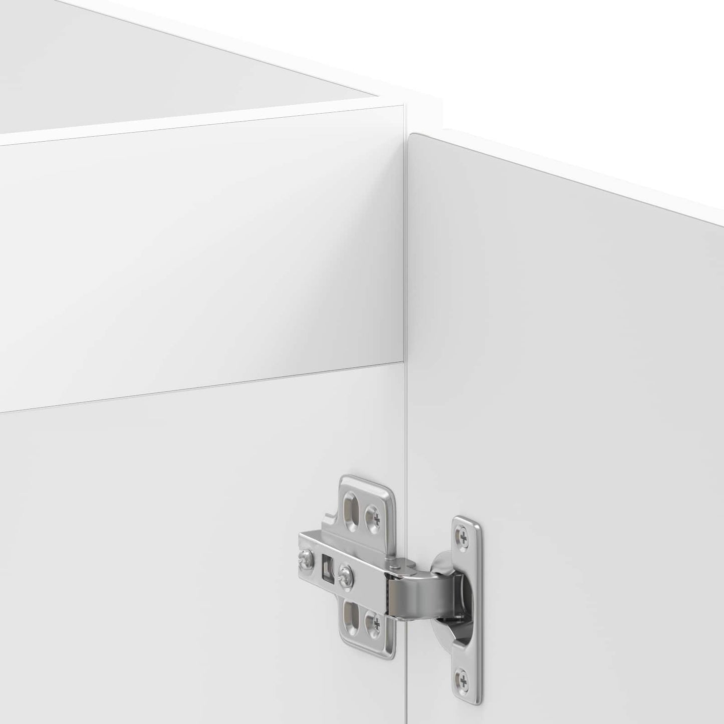 Mobiletto per lavabo con porta Lucca 2 pcs Bianco Lucido | homemem39