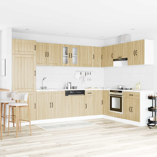 Mobiletto per lavabo con porta Lucca 2 pcs Rovere Sonoma | homemem39