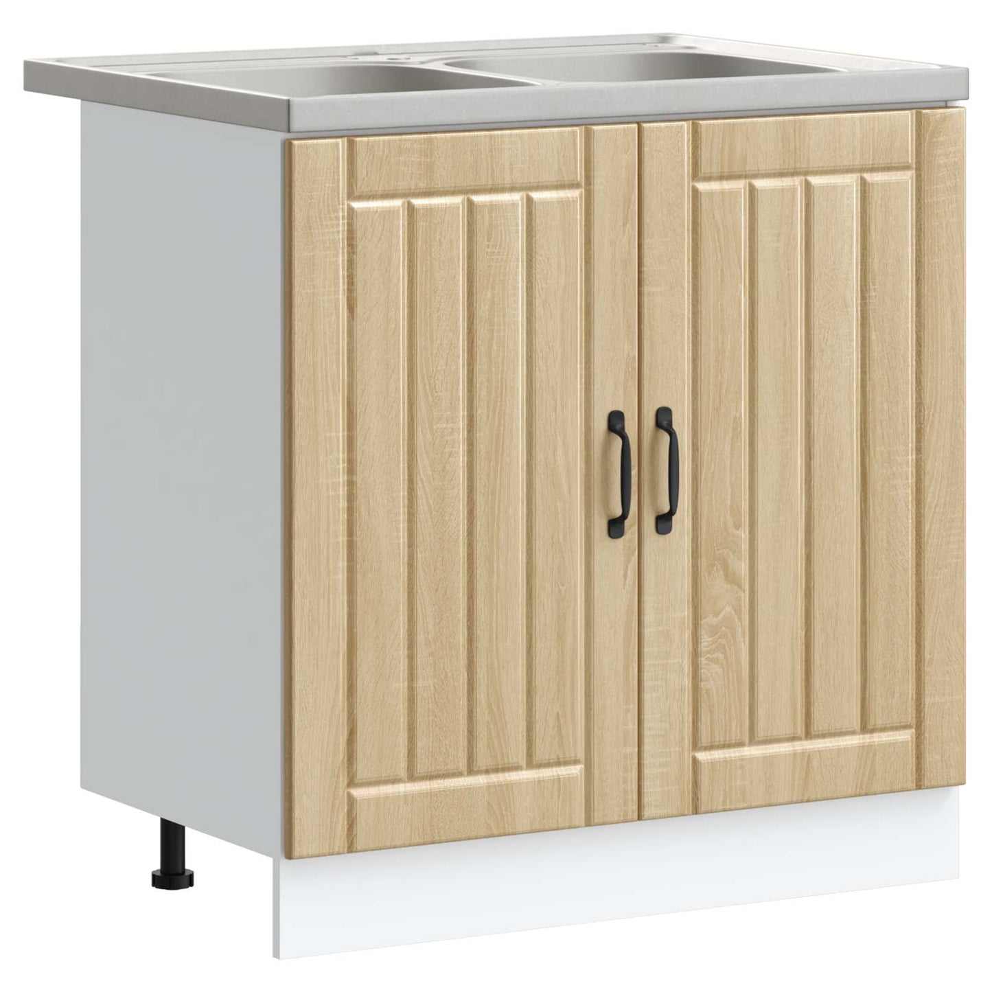 Mobiletto per lavabo con porta Lucca 2 pcs Rovere Sonoma | homemem39