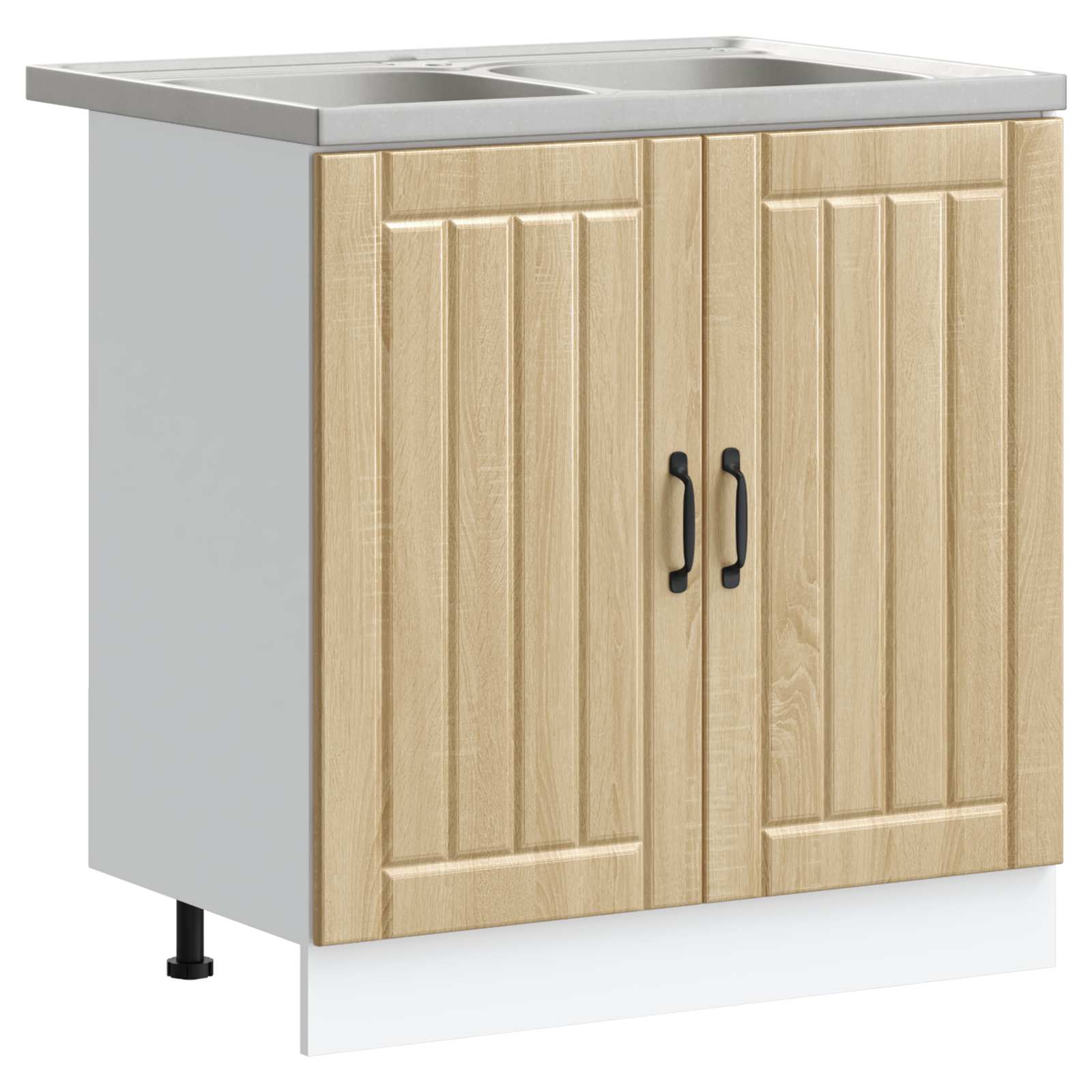 Mobiletto per lavabo con porta Lucca 2 pcs Rovere Sonoma | homemem39