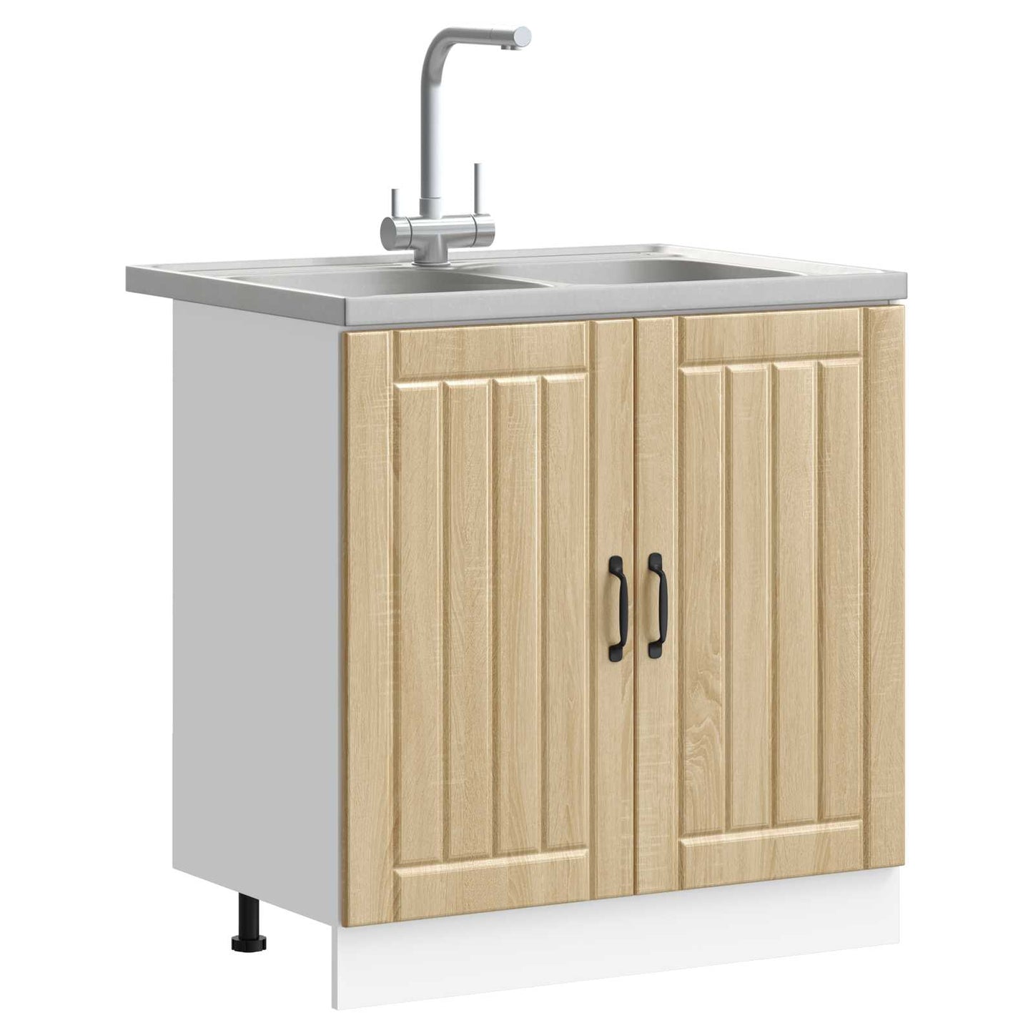 Mobiletto per lavabo con porta Lucca 2 pcs Rovere Sonoma | homemem39