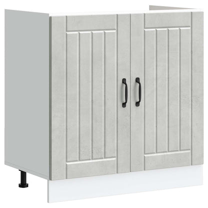 Mobiletto per lavabo con porta Lucca 2 pcs Grigio cemento | homemem39