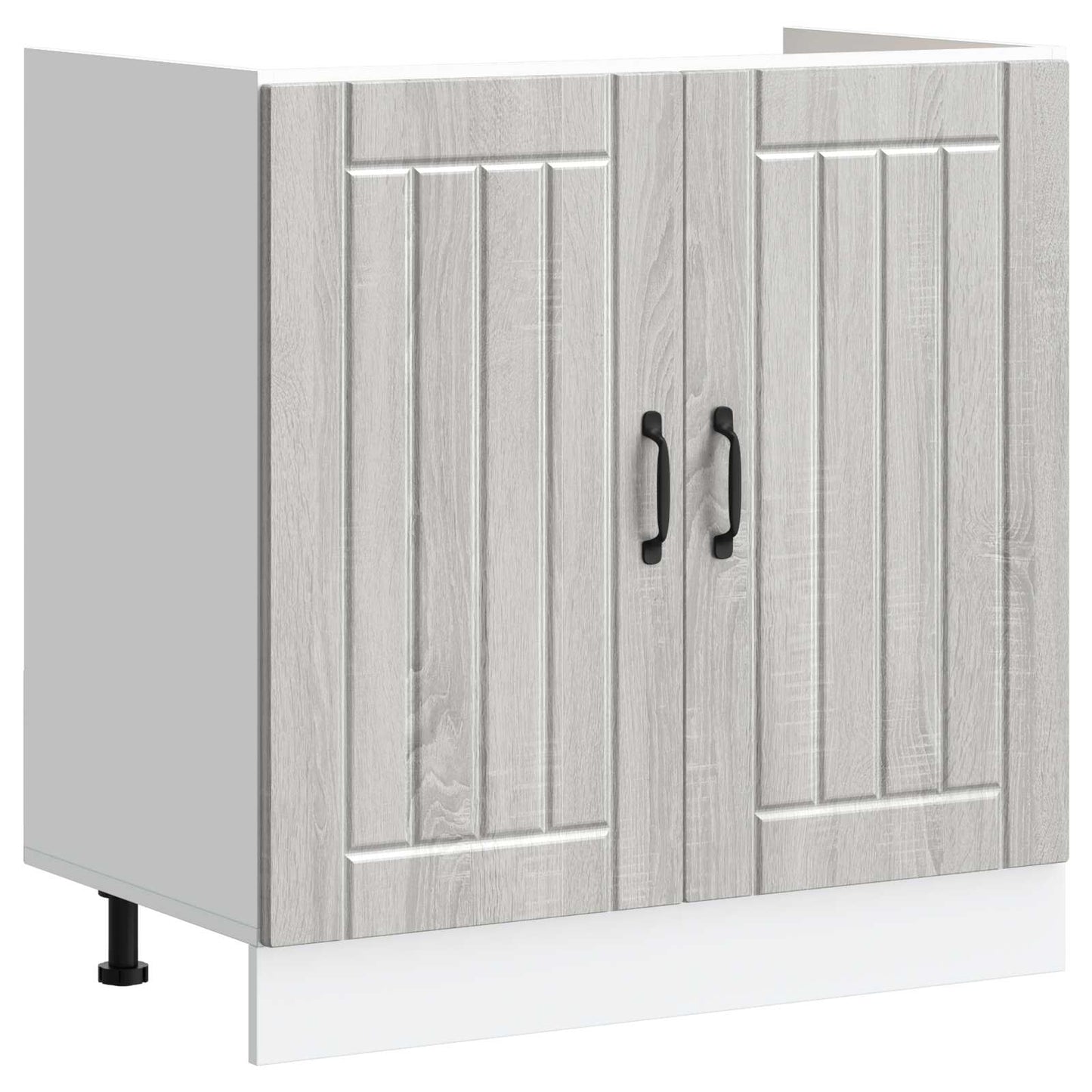 Mobiletto per lavabo con porta Lucca 2 pcs Grigio Sonoma | homemem39
