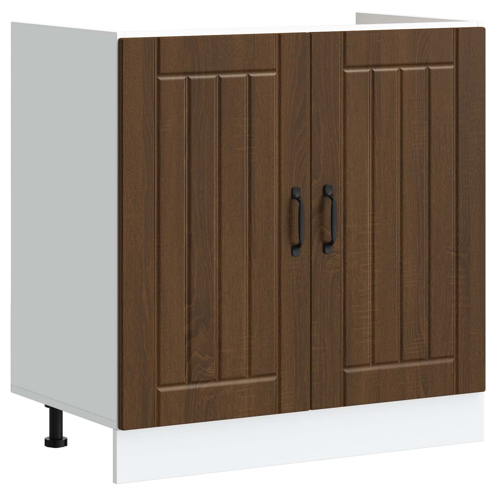 Mobiletto per lavabo con porta Lucca 2 pcs Rovere Marrone | homemem39