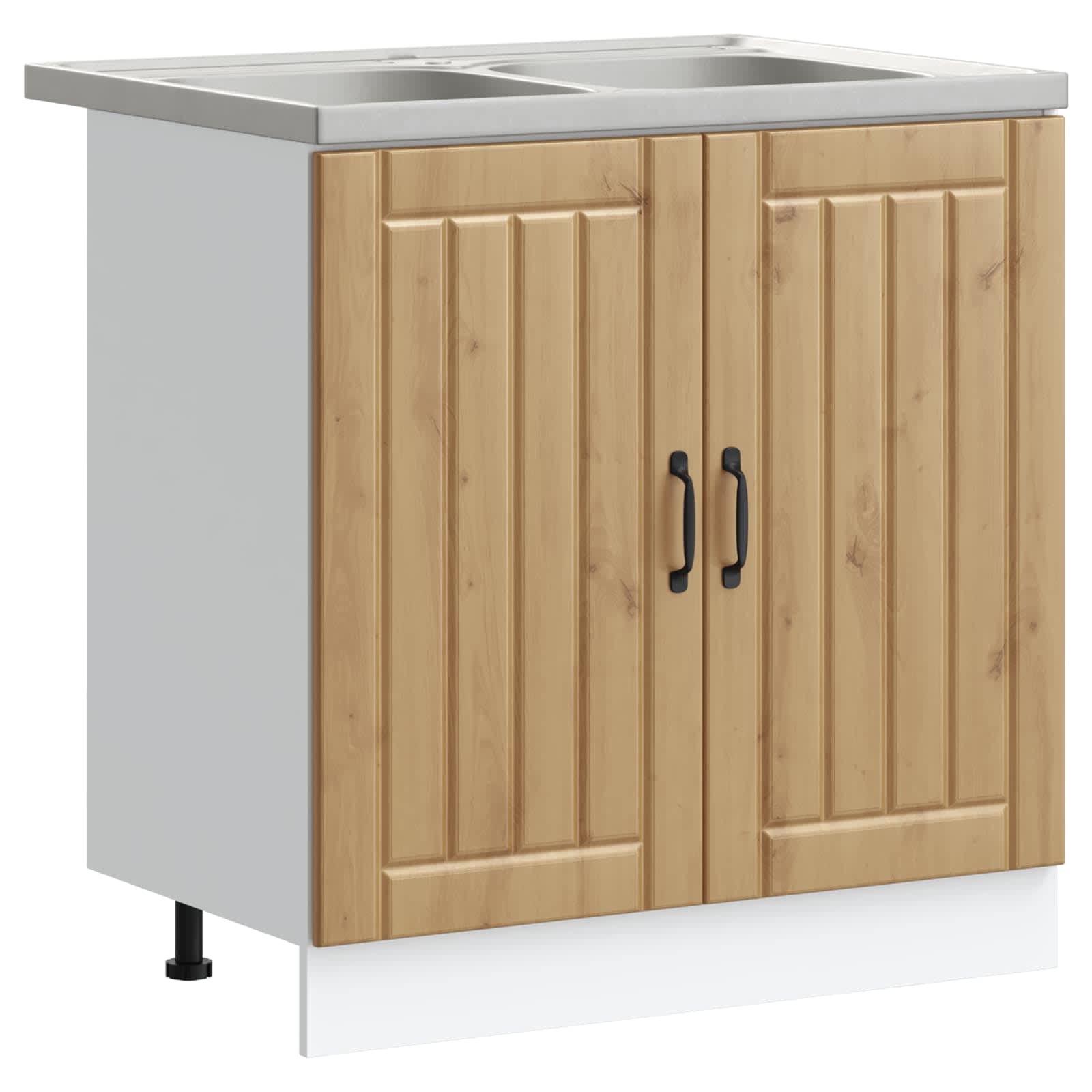 Mobiletto per lavabo con porta Lucca 2 pcs Rovere artigianale | homemem39
