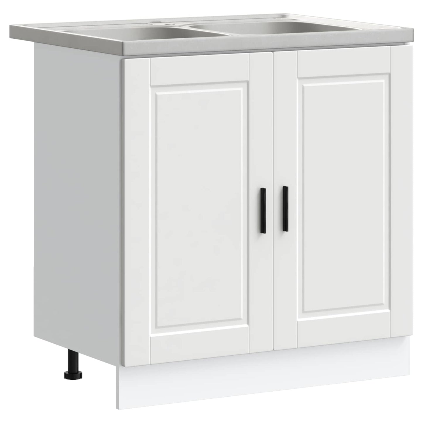 Mobiletto per lavabo Porto 2 pcs Bianco Legno multistrato