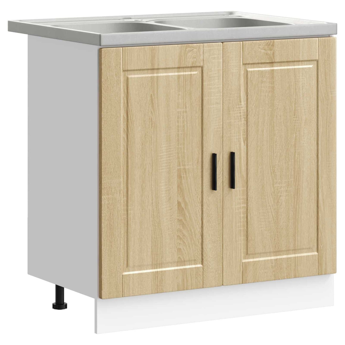 Mobiletto per lavabo Porto 2 pcs Marrone Legno multistrato | homemem39