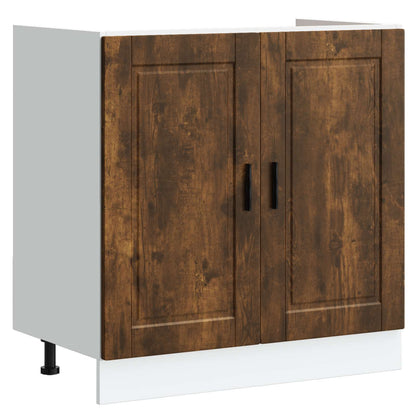 Mobiletto per lavabo Porto 2 pcs Marrone Legno multistrato