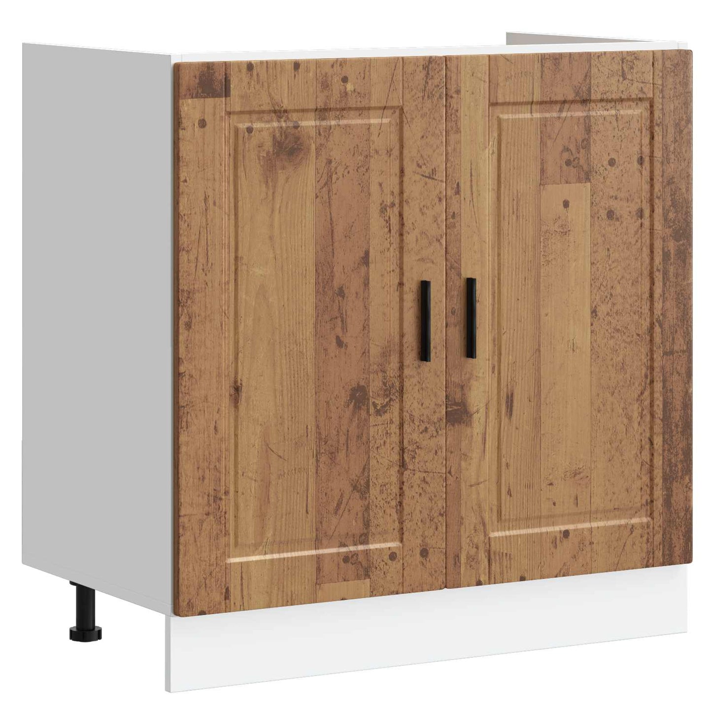 Mobiletto per lavabo Porto 2 pcs Marrone Legno multistrato