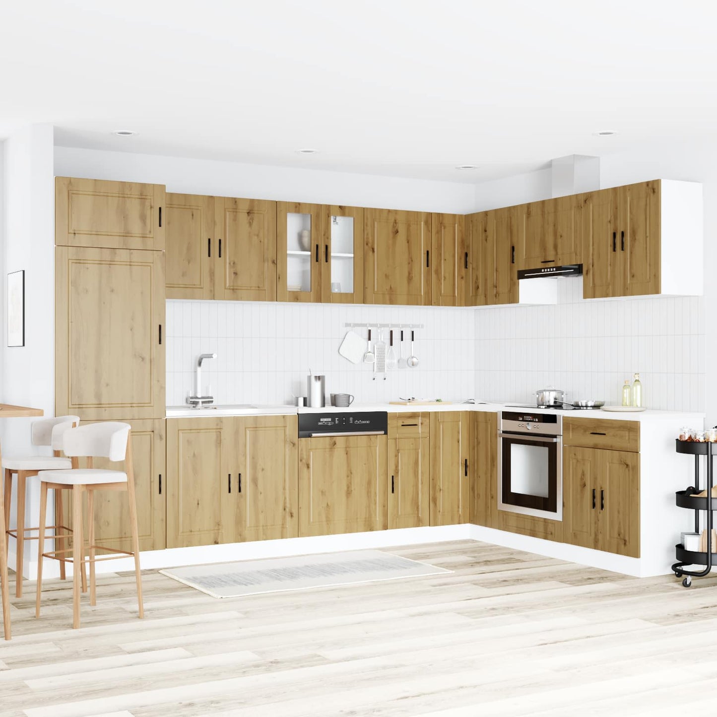 Mobiletto per lavabo Porto 2 pcs Marrone Legno multistrato | homemem39