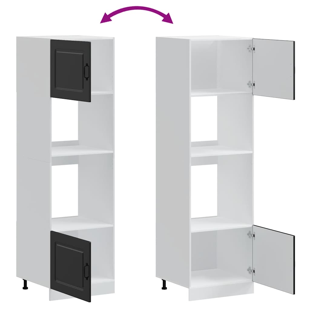 Armadi Forno 2 pz Lucca Neri in Legno Multistrato - homemem39