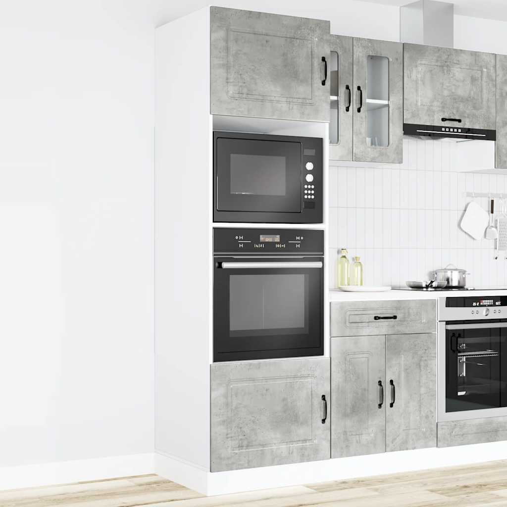 Armadi Forno 2 pz Kalmar Grigio Cemento in Legno Multistrato | homemem39