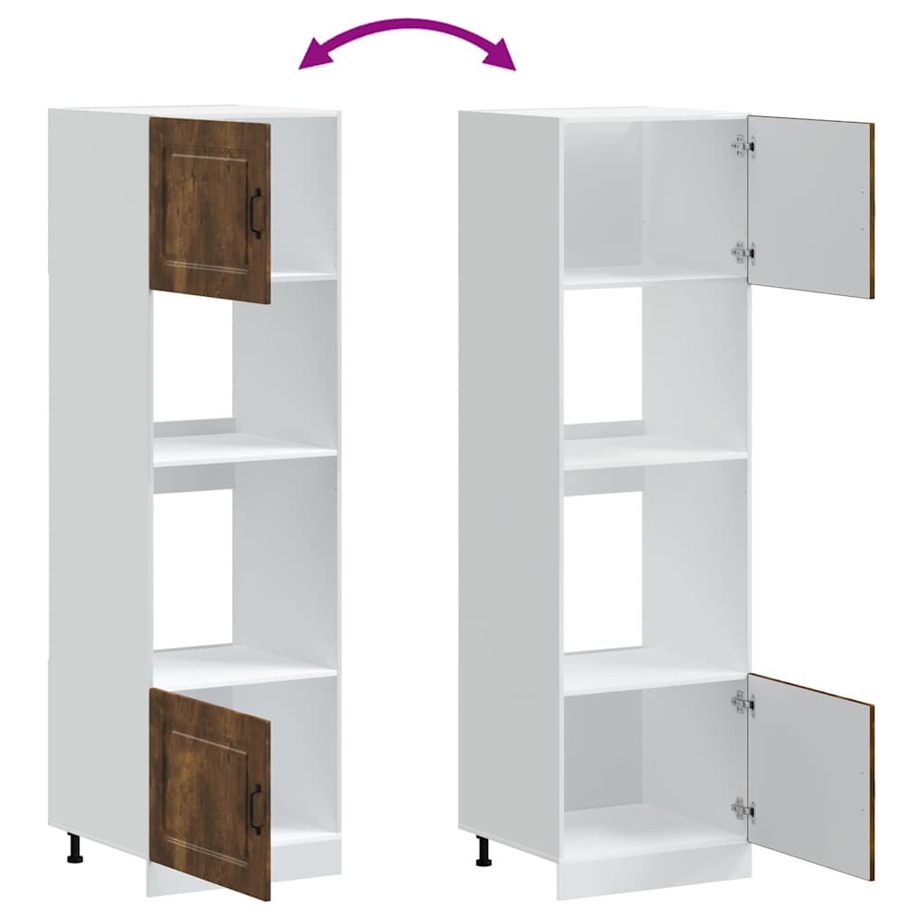Armadi Forno 2 pz Kalmar Rovere Fumo in Legno Multistrato | homemem39