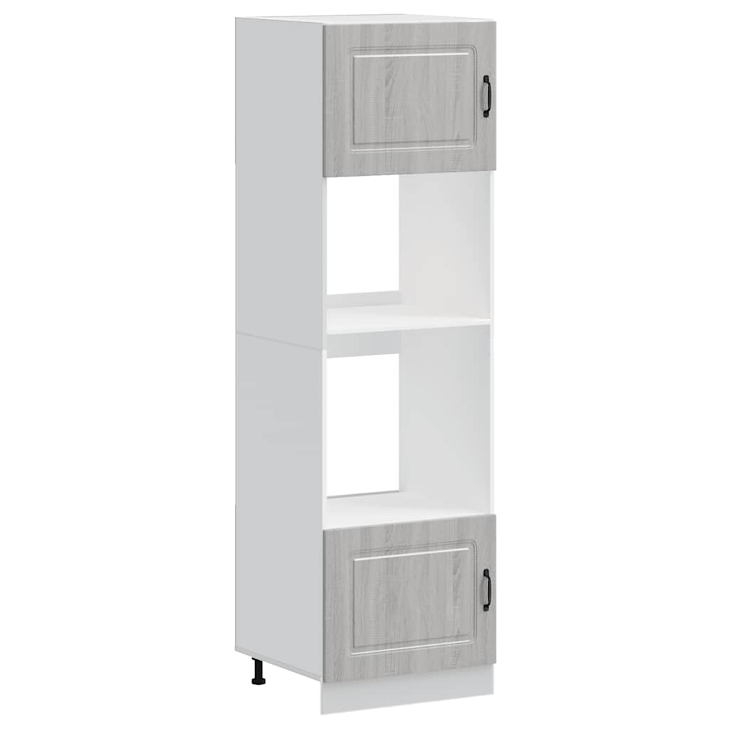 Armadi Forno 2 pz Lucca Grigio Sonoma in Legno Multistrato - homemem39