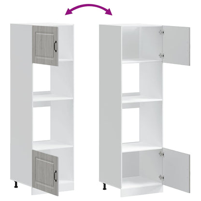 Armadi Forno 2 pz Lucca Grigio Sonoma in Legno Multistrato - homemem39