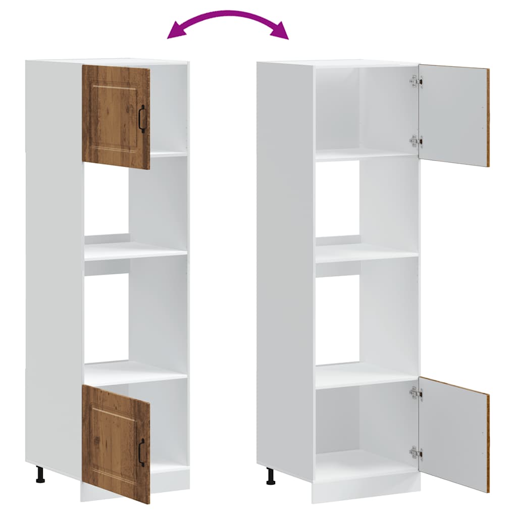 Armadi Forno 2 pz Lucca Legno Antico in Legno Multistrato - homemem39