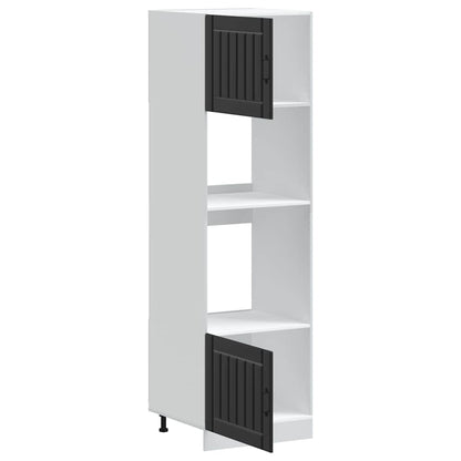 Armadi Forno 2 pz Kalmar Neri in Legno Multistrato - homemem39