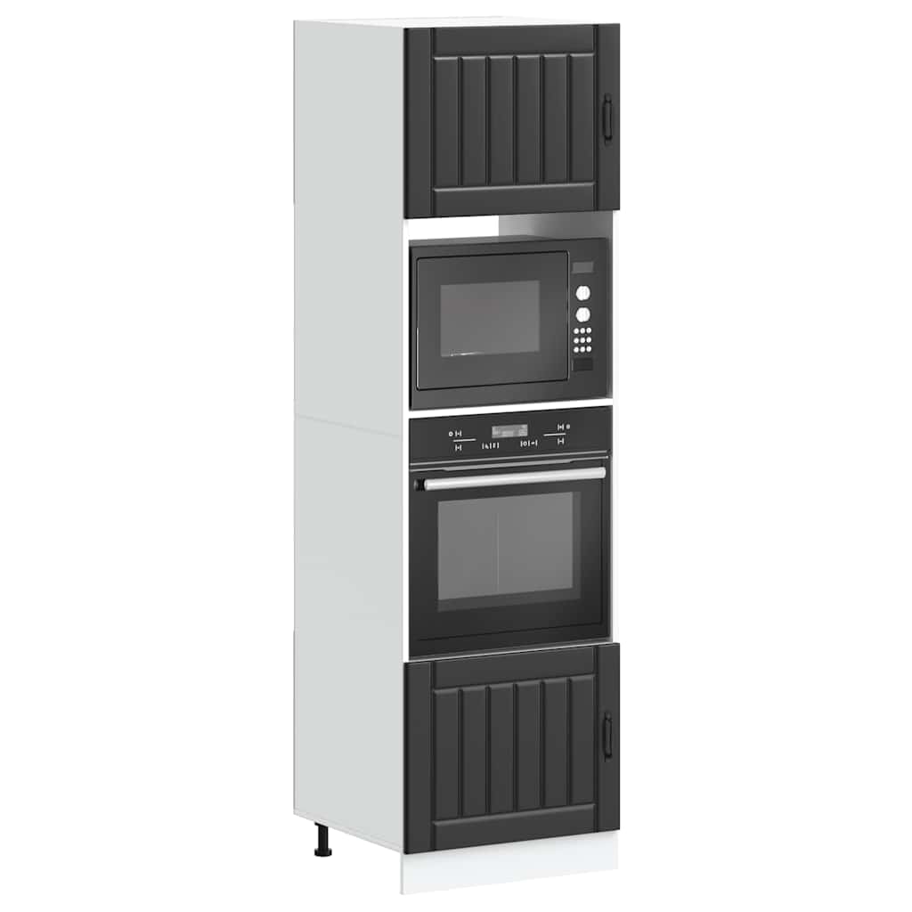 Armadi Forno 2 pz Lucca Neri in Legno Multistrato | homemem39