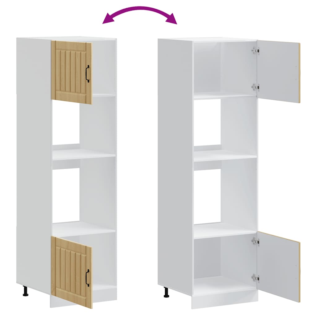 Armadi Forno 2 pz Kalmar Rovere Sonoma in Legno Multistrato - homemem39