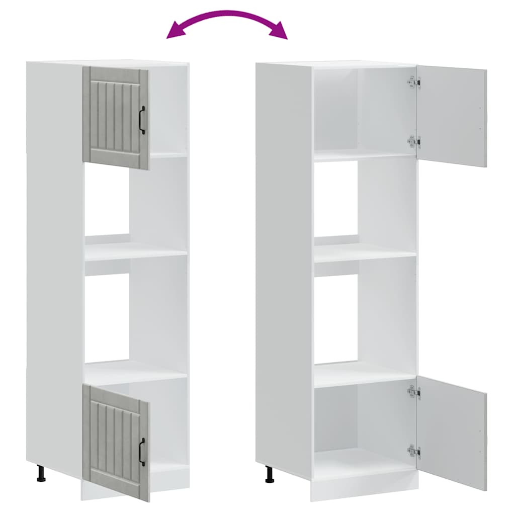 Armadi Forno 2 pz Lucca Grigio Cemento in Legno Multistrato | homemem39