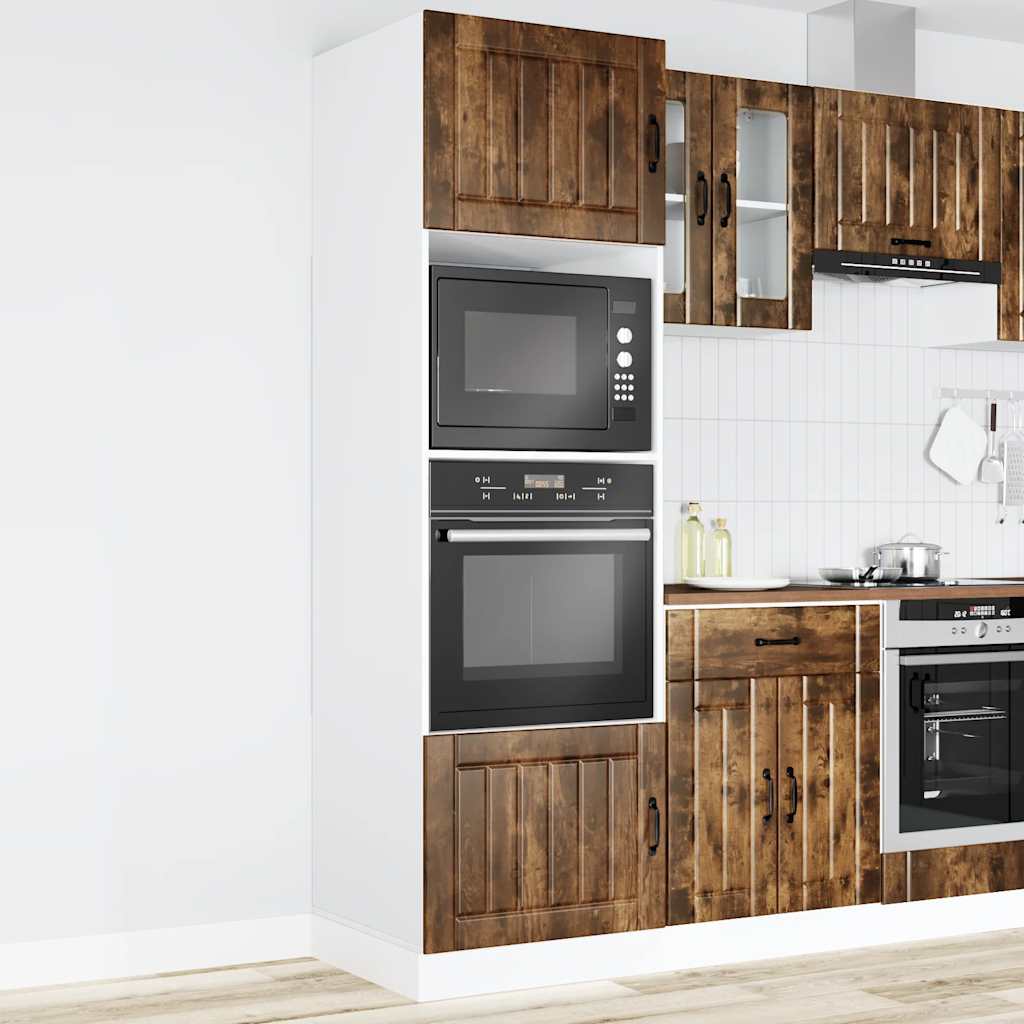 Armadi Forno 2 pz Lucca Rovere Fumo in Legno Multistrato | homemem39
