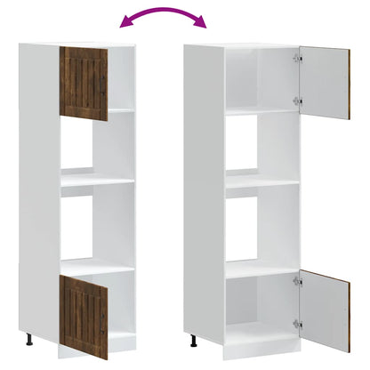 Armadi Forno 2 pz Kalmar Rovere Fumo in Legno Multistrato - homemem39