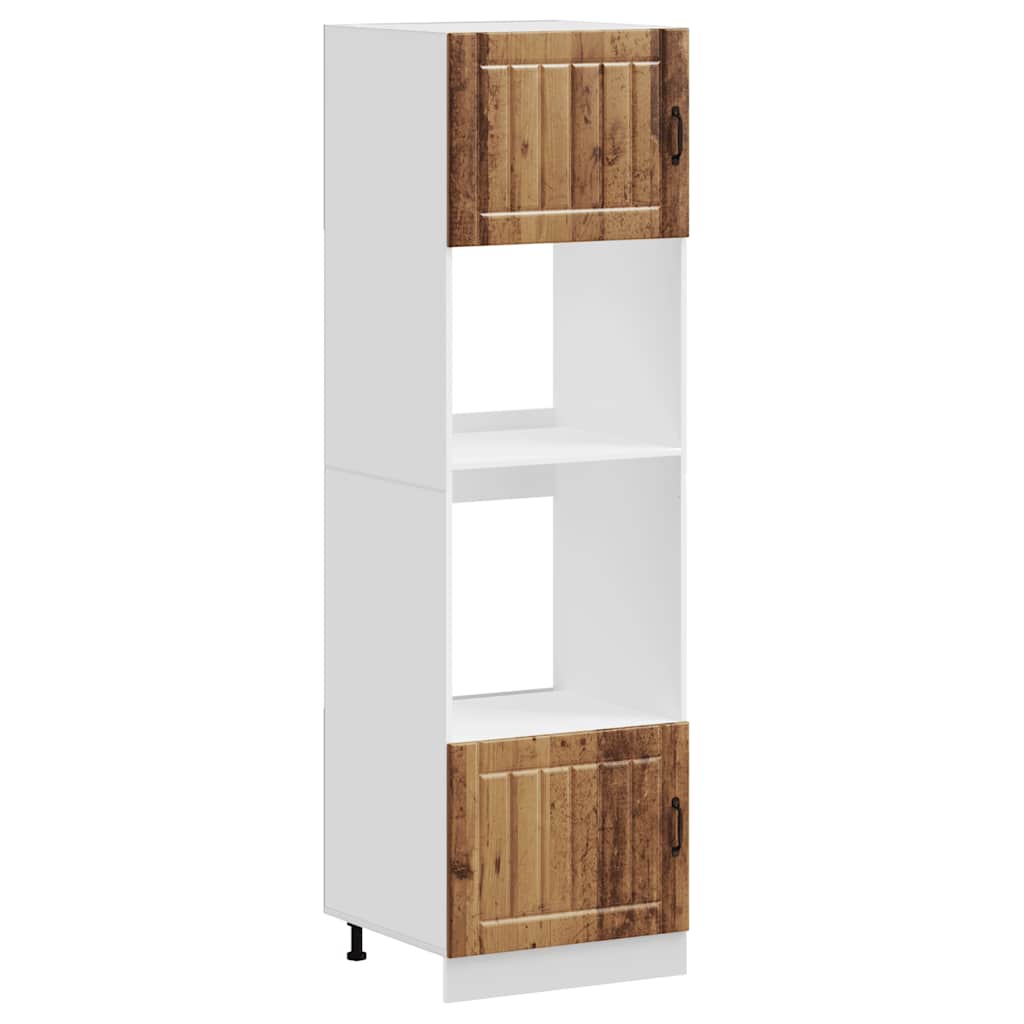 Armadi Forno 2 pz Kalmar Legno Antico in Legno Multistrato - homemem39