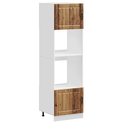 Armadi Forno 2 pz Kalmar Legno Antico in Legno Multistrato - homemem39