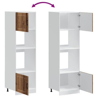 Armadi Forno 2 pz Kalmar Legno Antico in Legno Multistrato - homemem39