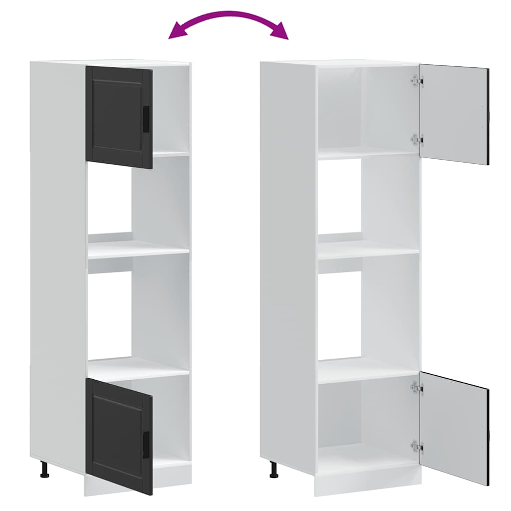 Armadi Forno 2 pz Porto Neri in Legno Multistrato - homemem39