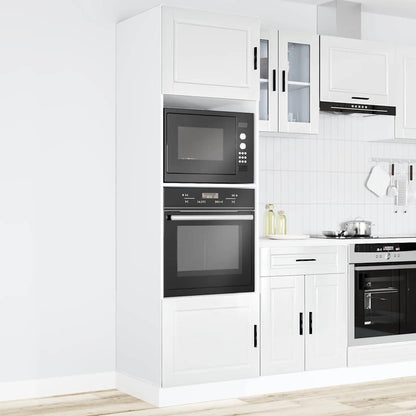 Armadi Forno 2 pz Porto Bianchi Lucido in Legno Multistrato | homemem39